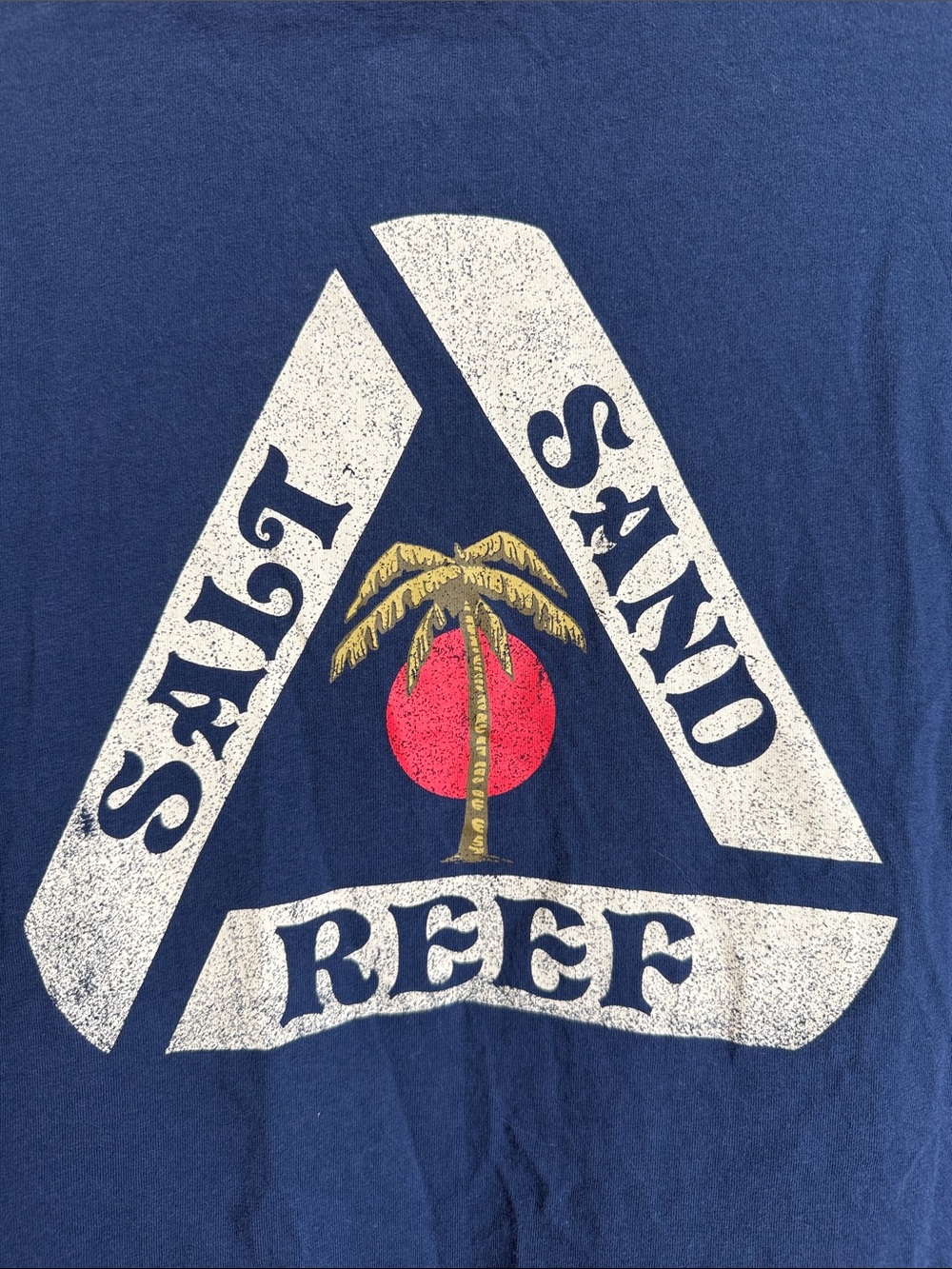 Reef Graphic Navy Long Sleeve Tee Size Medium
